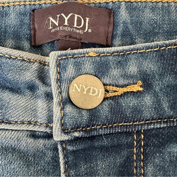 NYDJ Teresa Wide Leg Jeans Water Canyon Wash Lift Tuck Modern Classic Size 4 - Picture 14 of 15